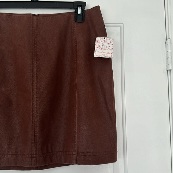 Free People | Modern Femme Vegan Leather Mini Skirt - Picture 4 of 6